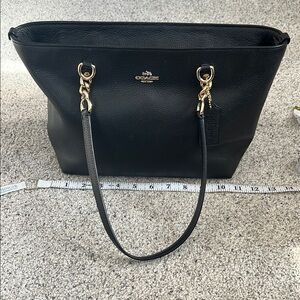 Coach Black Leather Tote Bag